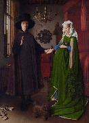 Jan Van Eyck Giovanni Arnolfini and His wife Giovanna Cenami (mk08) oil on canvas